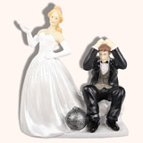 Ball and Chain - Wedding Cake Topper